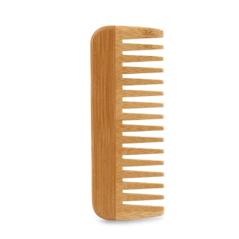 Detangling Wide Comb - Naturalny bambusowy grzebień z szerokimi zębami,
