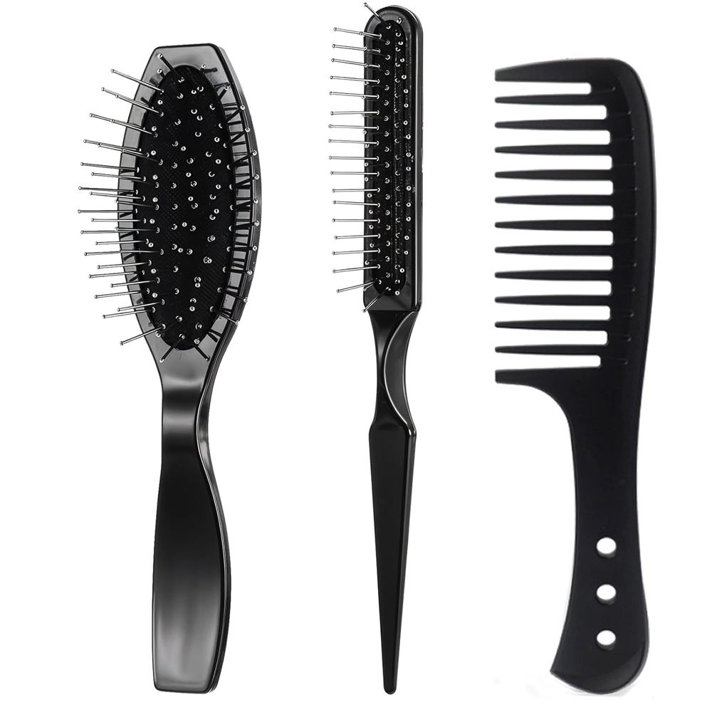 Detangling Wide Comb - Zestaw szczotek do peruk, szczotka do
