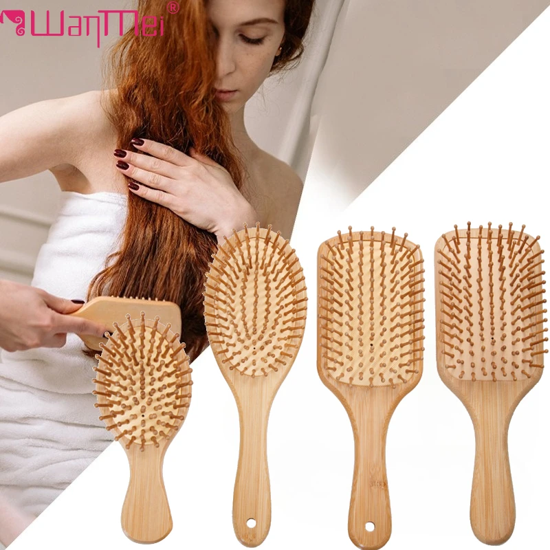 Detangling Wide Comb - Szczotka do włosów z bambusa dla