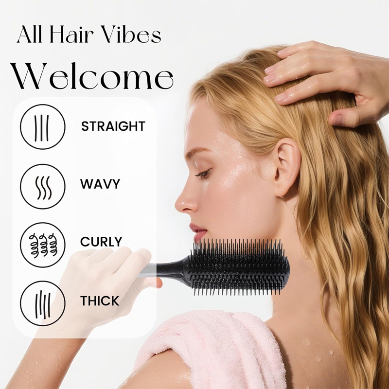 2 szt. 9-rzędowa szczotka do w – Detangling Wide Comb recenzja i cena