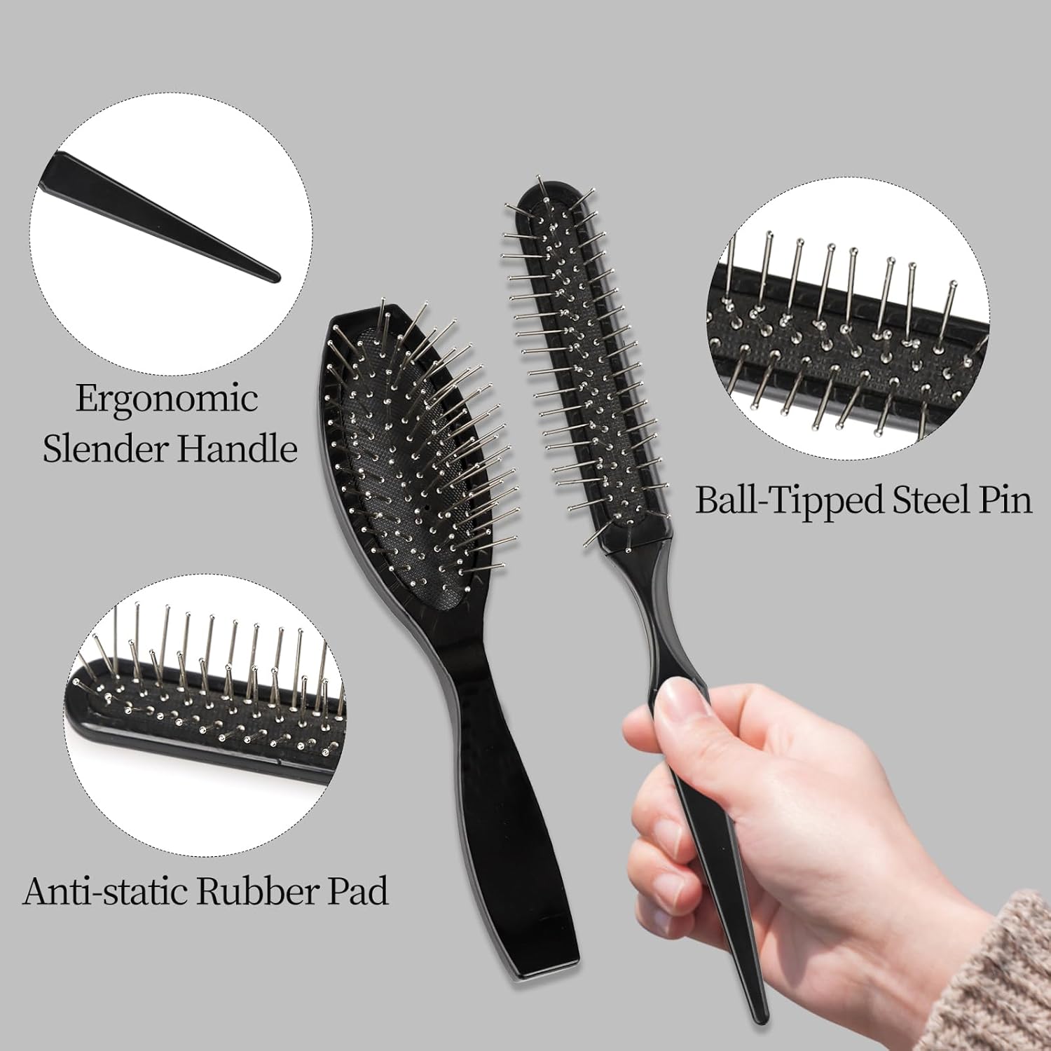 Zestaw szczotek do peruk, szcz – Detangling Wide Comb recenzja i cena