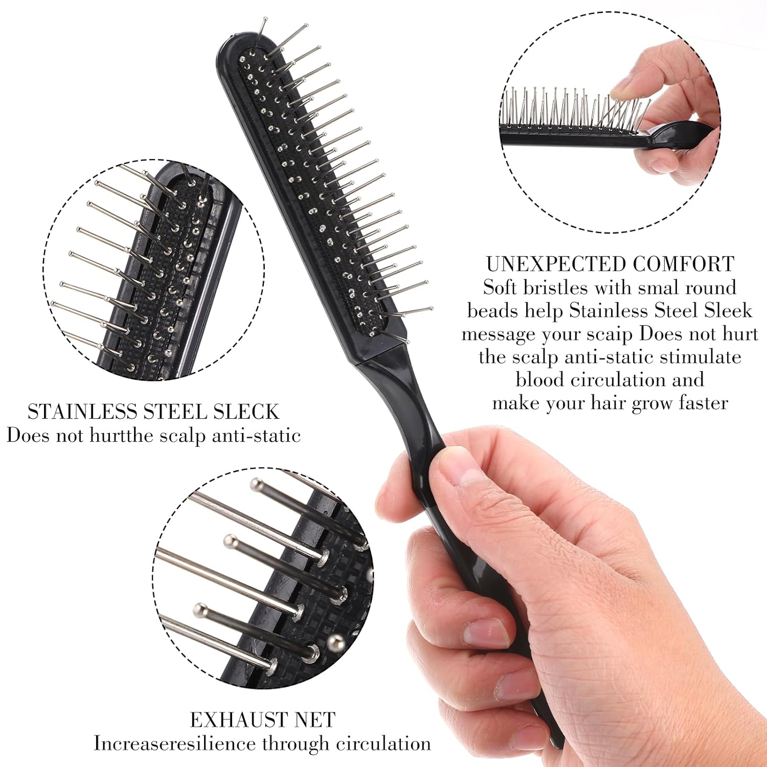 Zestaw szczotek do peruk, szcz – Detangling Wide Comb recenzja i cena